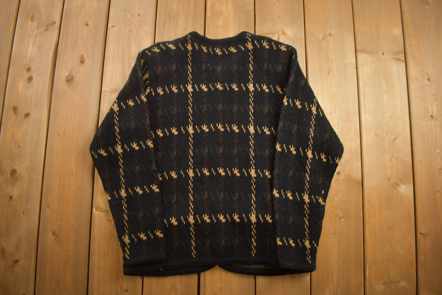 Vintage 1990s Crystal-Kobe Button Up Knitted Sweater