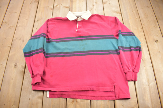 Vintage 1990s Wynbrooke Color Block Rugby Sweatshirt