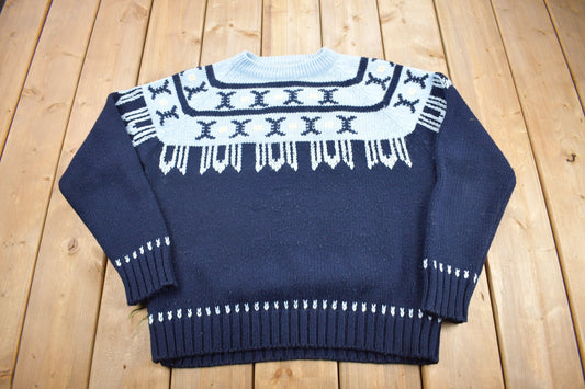 Vintage 1980s Knit Crewneck Sweater