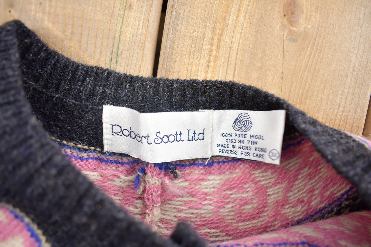 Vintage 1980s Robert Scott Pure Wool Cardigan Sweater