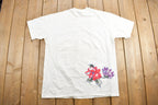 Vintage 1980s Flowers Graphic T-Shirt Single Stitch