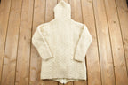 Vintage 1990s 3D Cable Knit Zip Up Hoodie