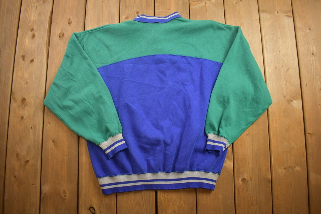 Vintage 1990s Mixtures Blank Collard Crewneck Sweatshirt