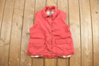 Vintage 1980s Woolrich Reversible Plaid Button Up Vest