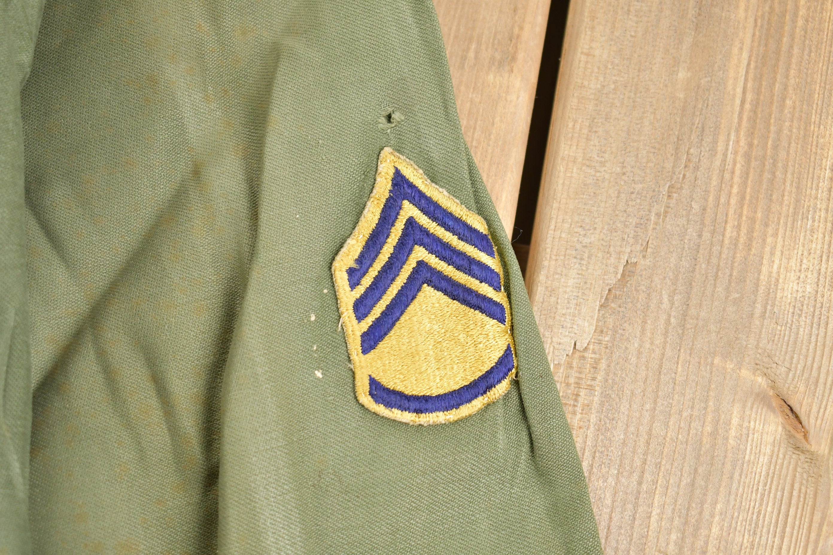 Vintage 1950s OG-107 US Air Force Military Sateen Shirt