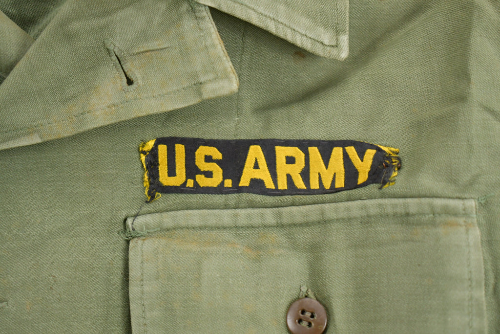 Vintage 1950s OG-107 US Air Force Military Sateen Shirt