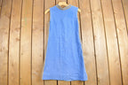 Vintage 1960s Zip Up Sleeveless Mod Mini Dress