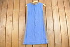 Vintage 1960s Zip Up Sleeveless Mod Mini Dress