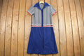 Vintage 1960s Short Sleeve Shirt Dress