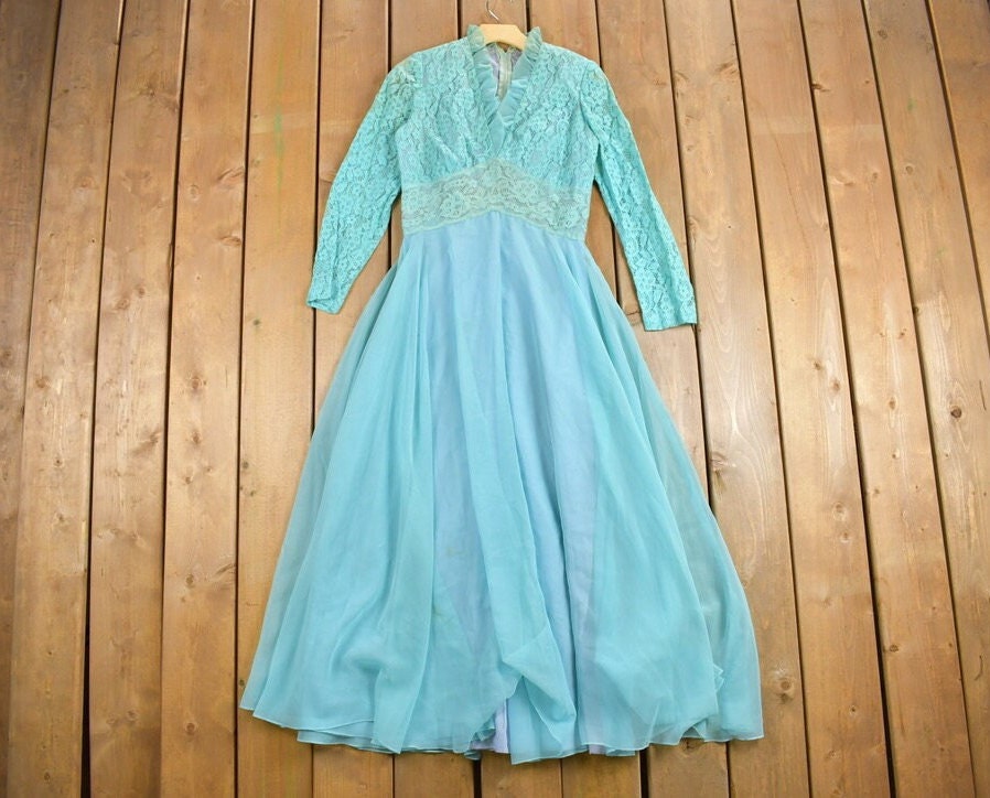 Vintage 1960s Lace and Chiffon Dress