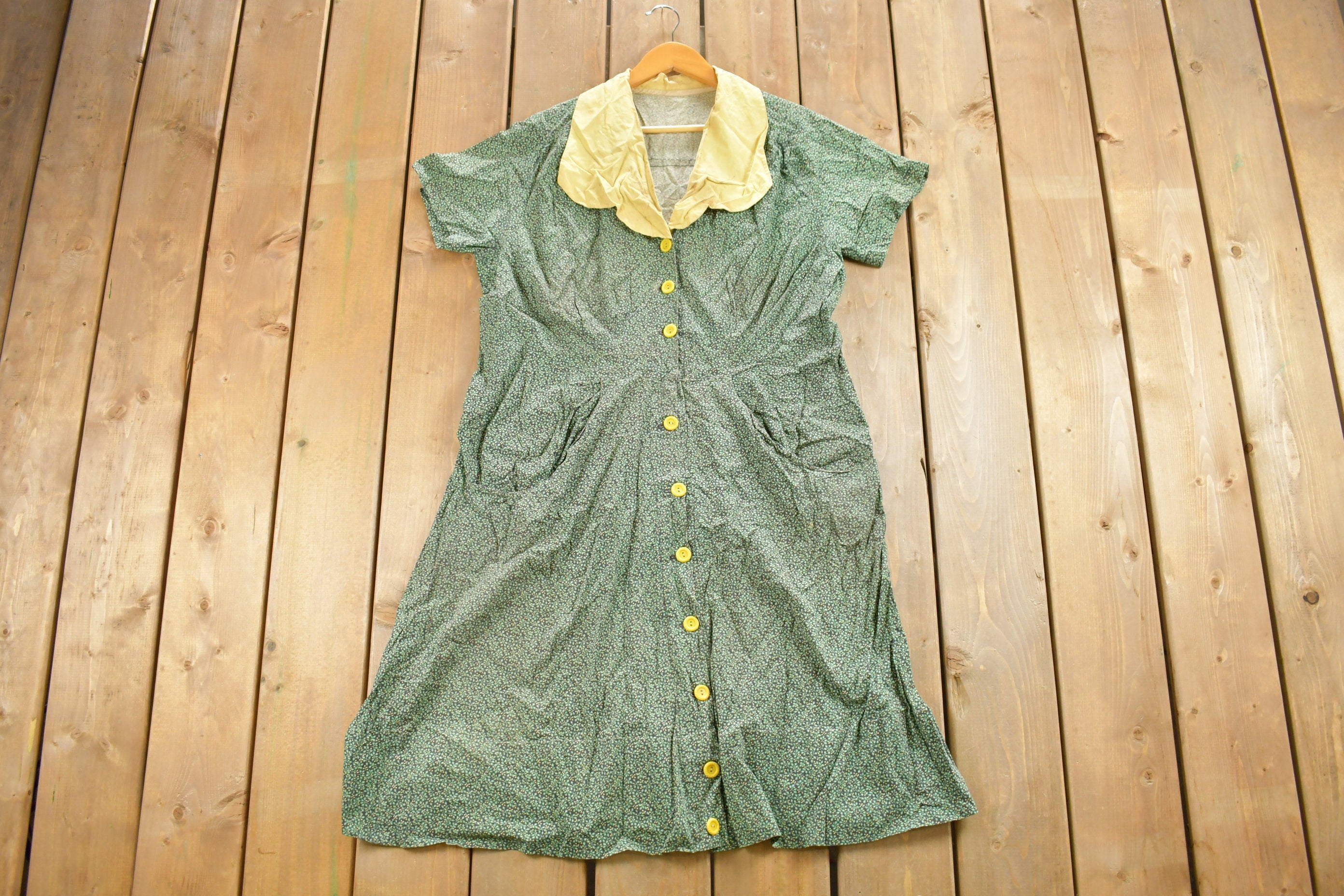 Vintage 1970s Button Up Sun Dress