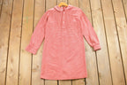 Vintage 1970s Long Sleeve Shirt Dress