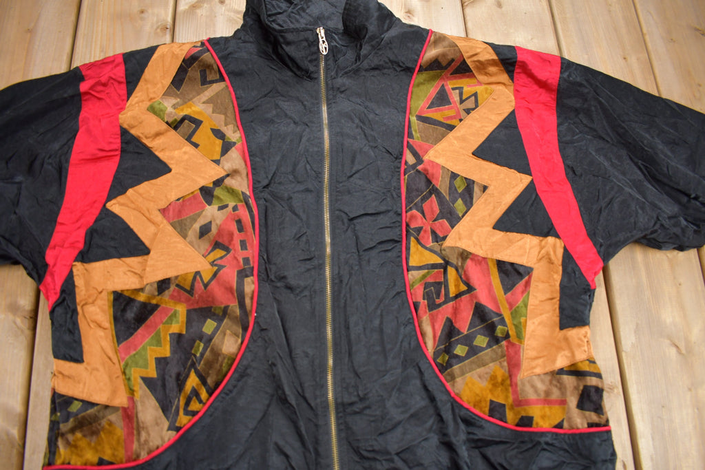 Vintage 1990s Lady Lavon Abstract Windbreaker Jacket