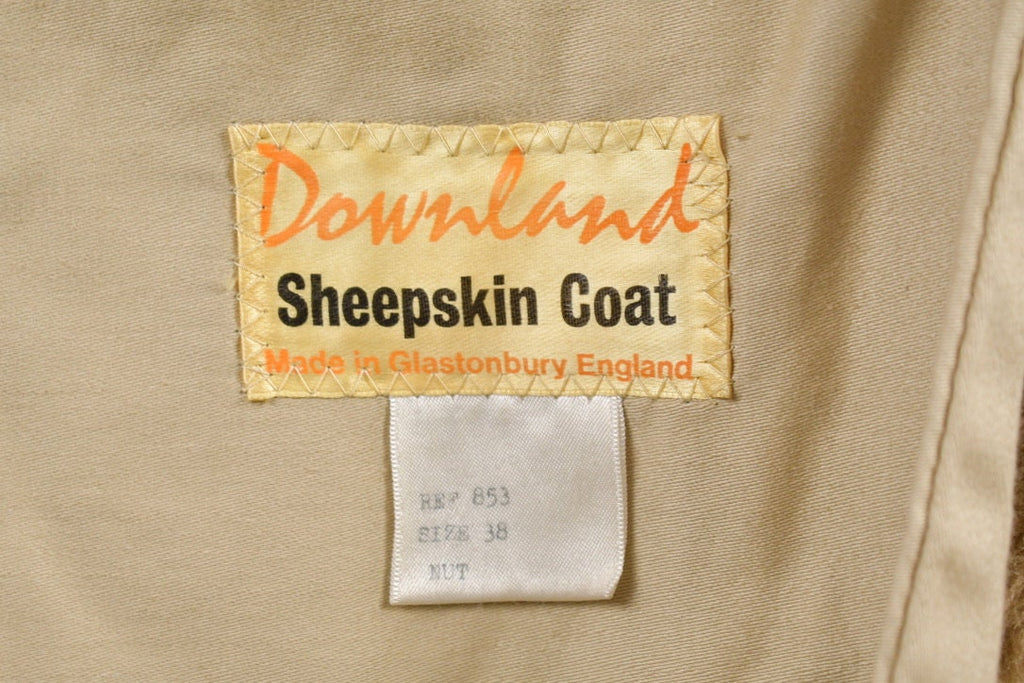 Vintage 1960s Downland Sheepskin Shearling Leather Coat