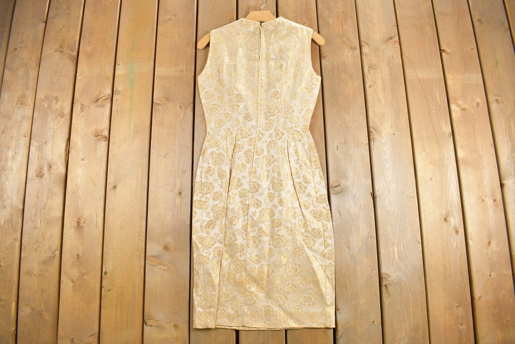 Vintage 1950s Lace Satin Sheath Dress