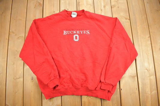 Vintage 1990s Ohio State Buckeyes Collegiate Crewneck / Embroidered / NCAA Sweatshirt / Sportswear / Americana / Vintage Sports