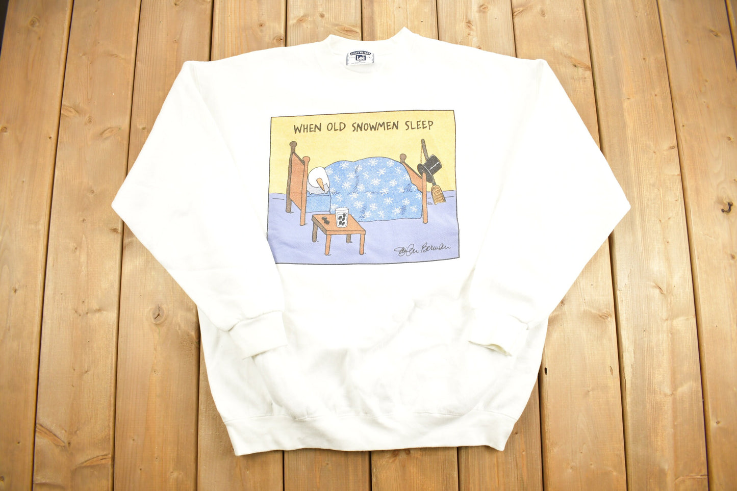 Vintage 1990s When Old Snowmen Sleep Crewneck Sweatshirt / 90s Crewneck / Made In USA / Streetwear / Christmas / Festive Sweater / Holidays