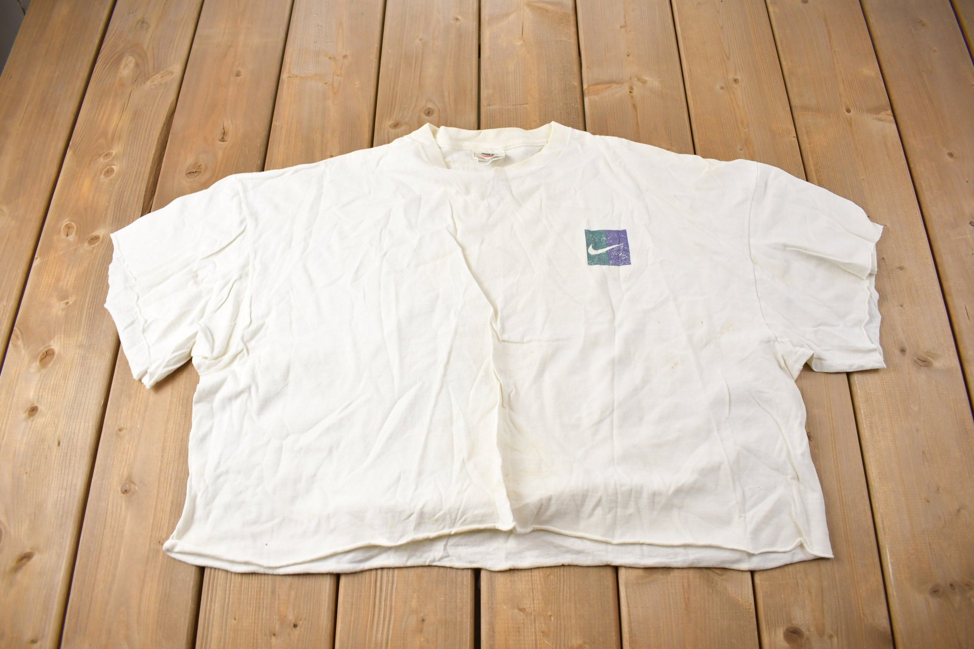 Vintage 1990s Nike Just Do It Graphic Cropped T Shirt