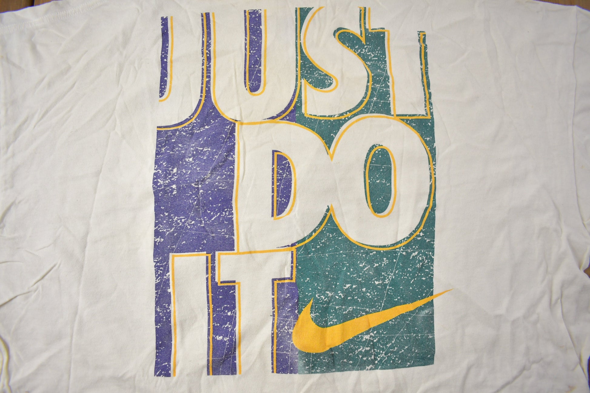 Vintage 1990s Nike Just Do It Graphic Cropped T Shirt