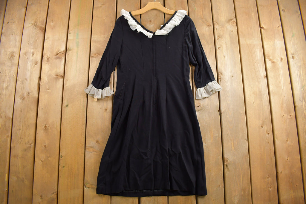 Vintage 1960s Lace Trim Mini Dress