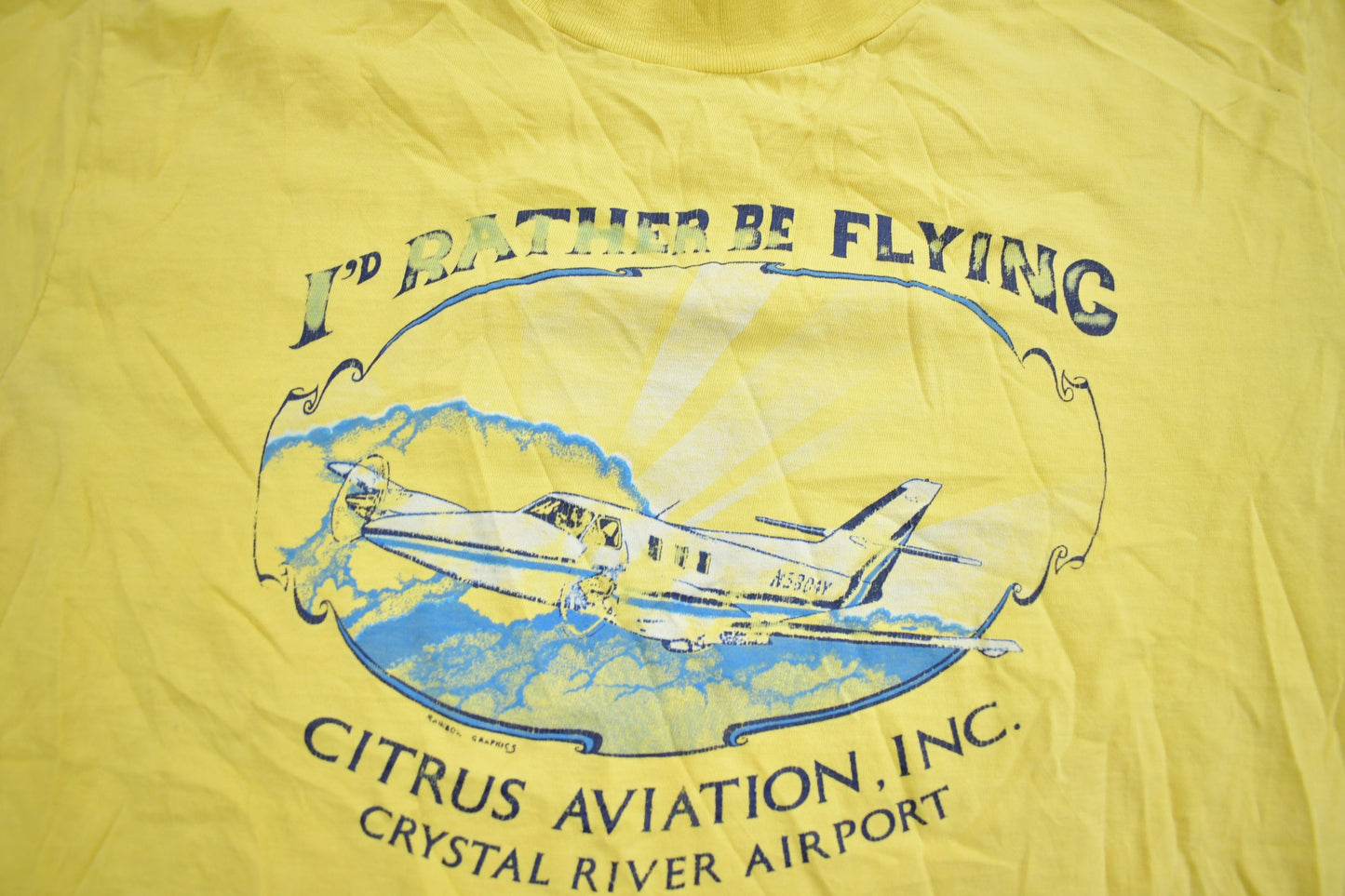 Vintage 1980s Citrus Aviation Inc Graphic T Shirt / Vintage T Shirt / Streetwear / Graphic Tee / Single Stitch / Made In USA