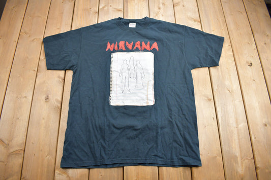 Vintage 2003  Nirvana Graphic Band T-shirt / Check List tee / Band Tee / Premium Vintage / Vintage Nirvana