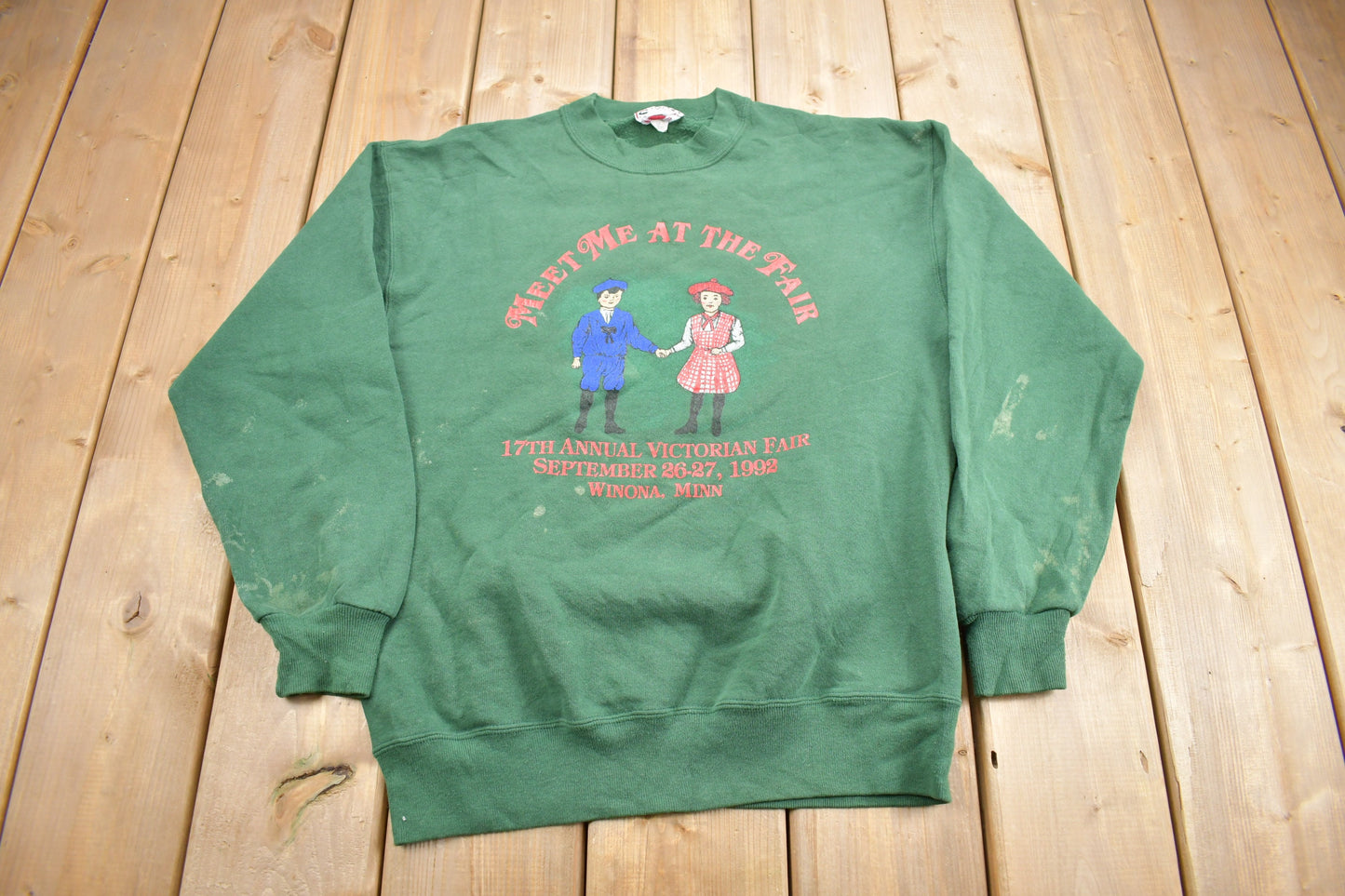 Vintage 1992 Meet Me At The Fair Crewneck Sweatshirt / 90s Crewneck / Streetwear / Victorian Fair