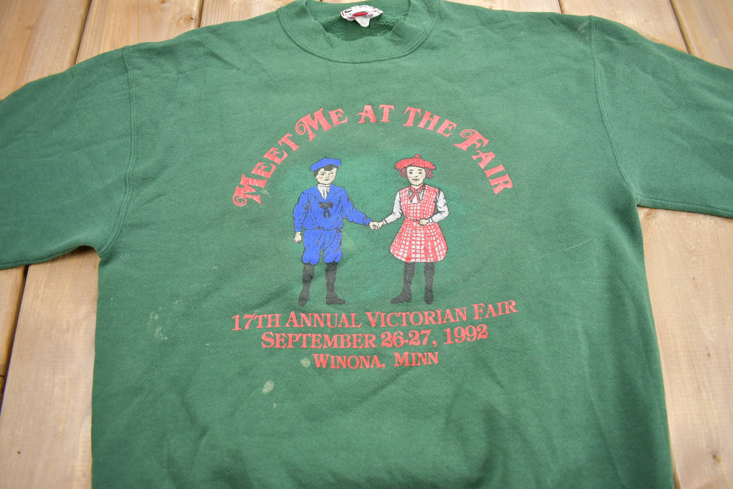 Vintage 1992 Meet Me At The Fair Crewneck Sweatshirt / 90s Crewneck / Streetwear / Victorian Fair