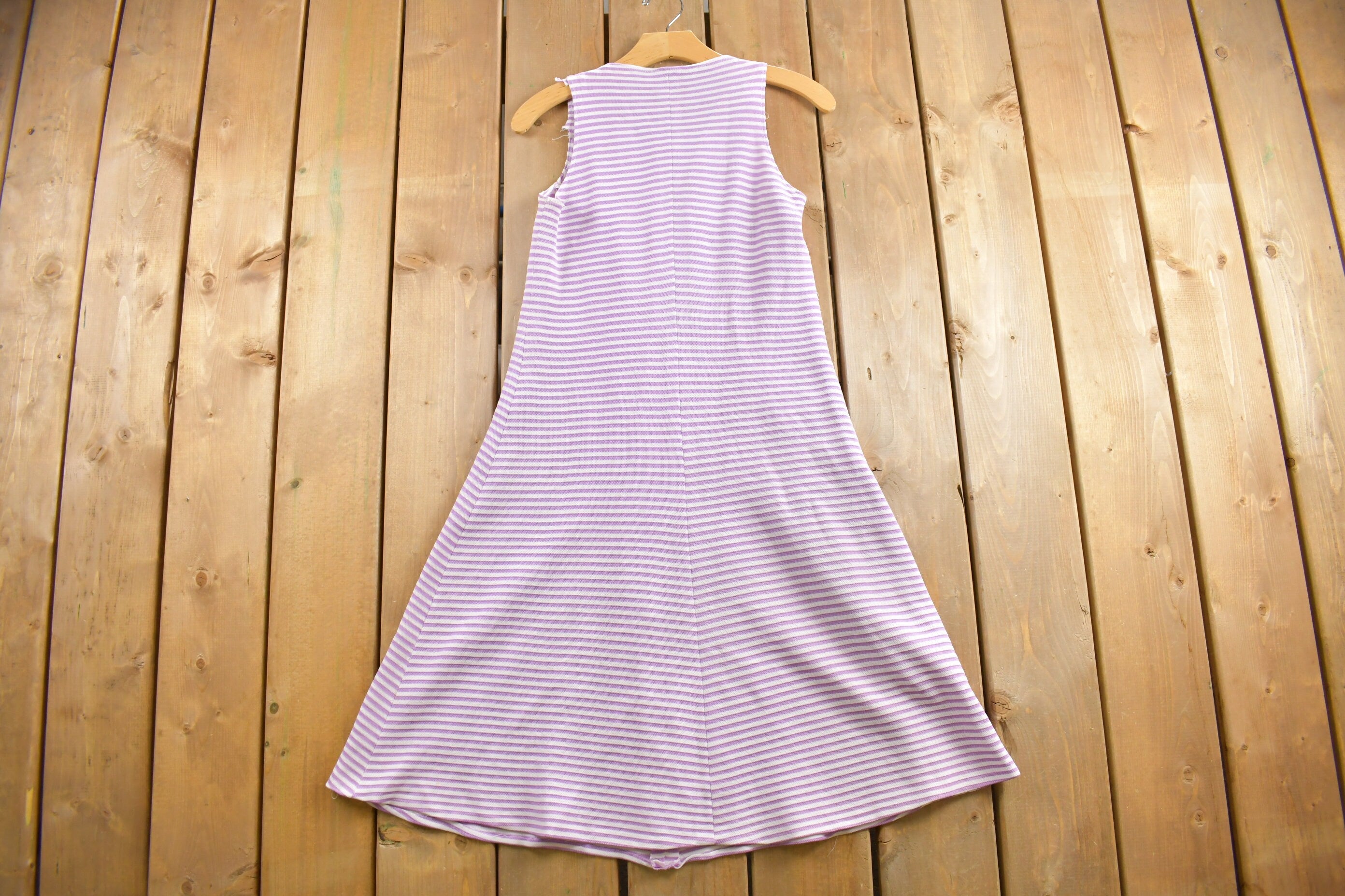 Vintage 1970s Striped Midi Dress