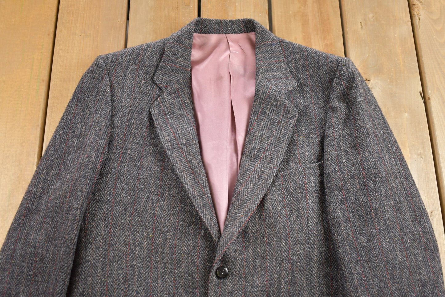 Vintage 1980s Harris Tweed Blazer / Made in Scotland / Casual Dress Wear / 80s Blazer / Hand Woven / Virgin Wool