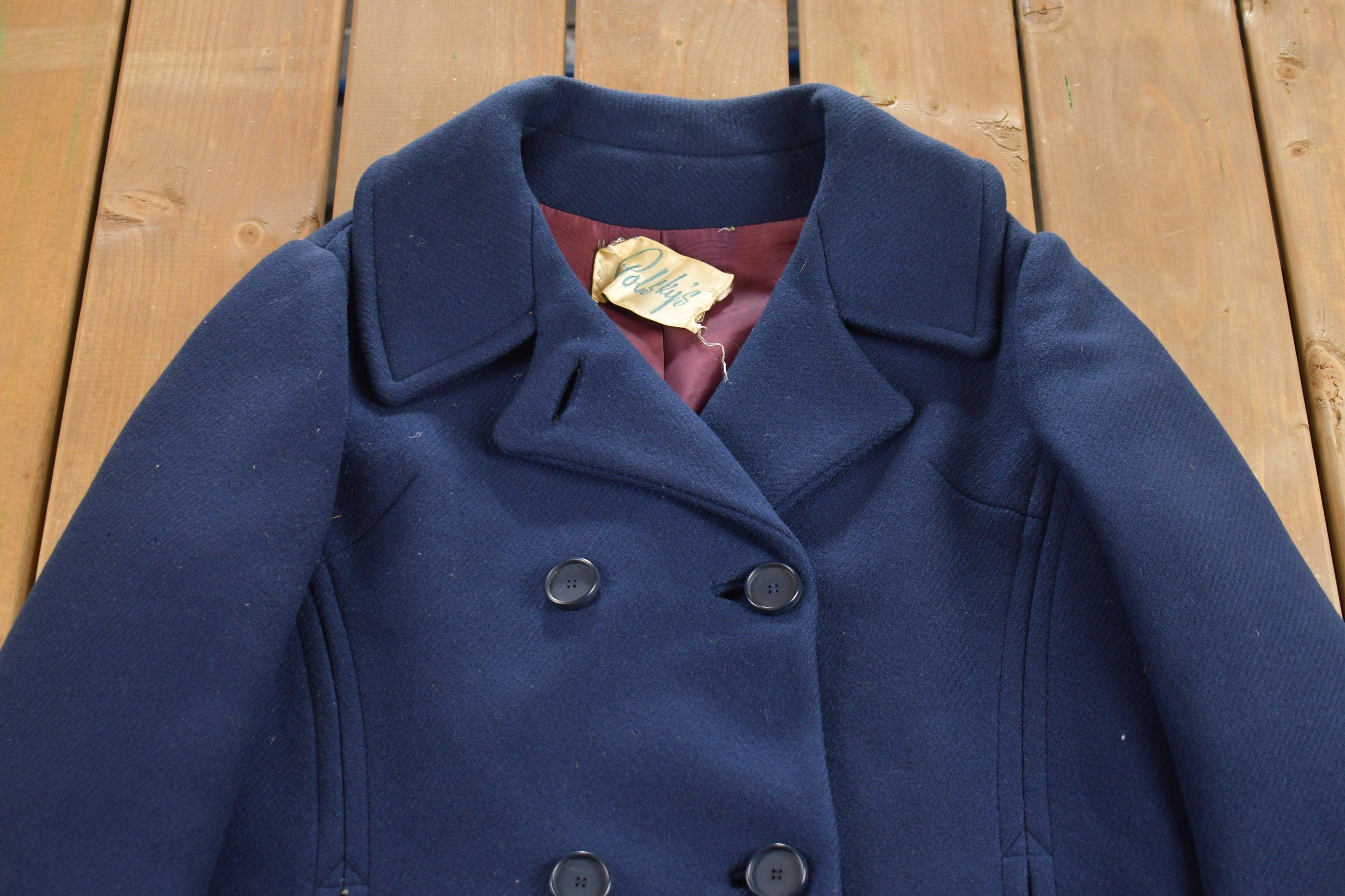 Vintage 1960s Polskys Full Length Wool Coat