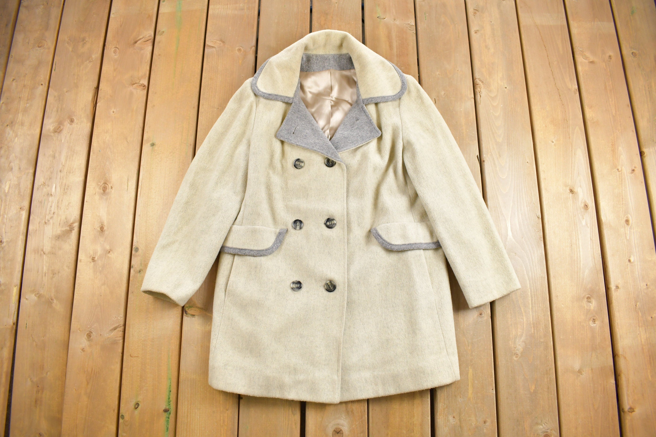 Vintage 1960s Betty Rose Wool Full Length Coat