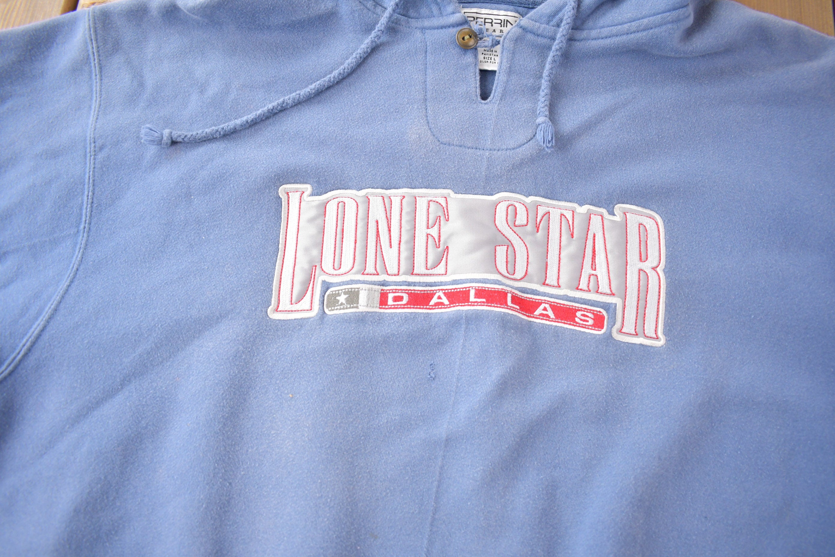 Vintage 1990s Dallas Lone Star Embroidered Hoodie