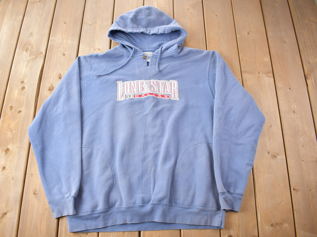 Vintage 1990s Dallas Lone Star Embroidered Hoodie