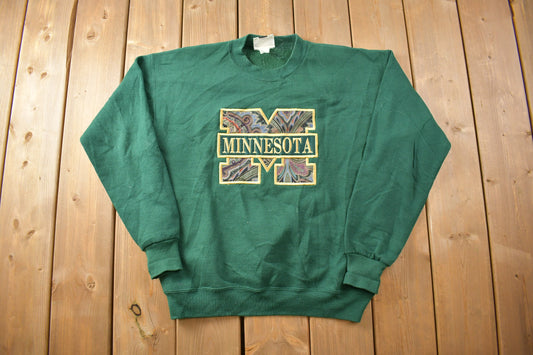 Vintage 1990s Minnesota Crewneck Sweatshirt / 90s Crewneck / Souvenir Sweater / Made in USA / Travel And Vacation / Lee Heavy Weight