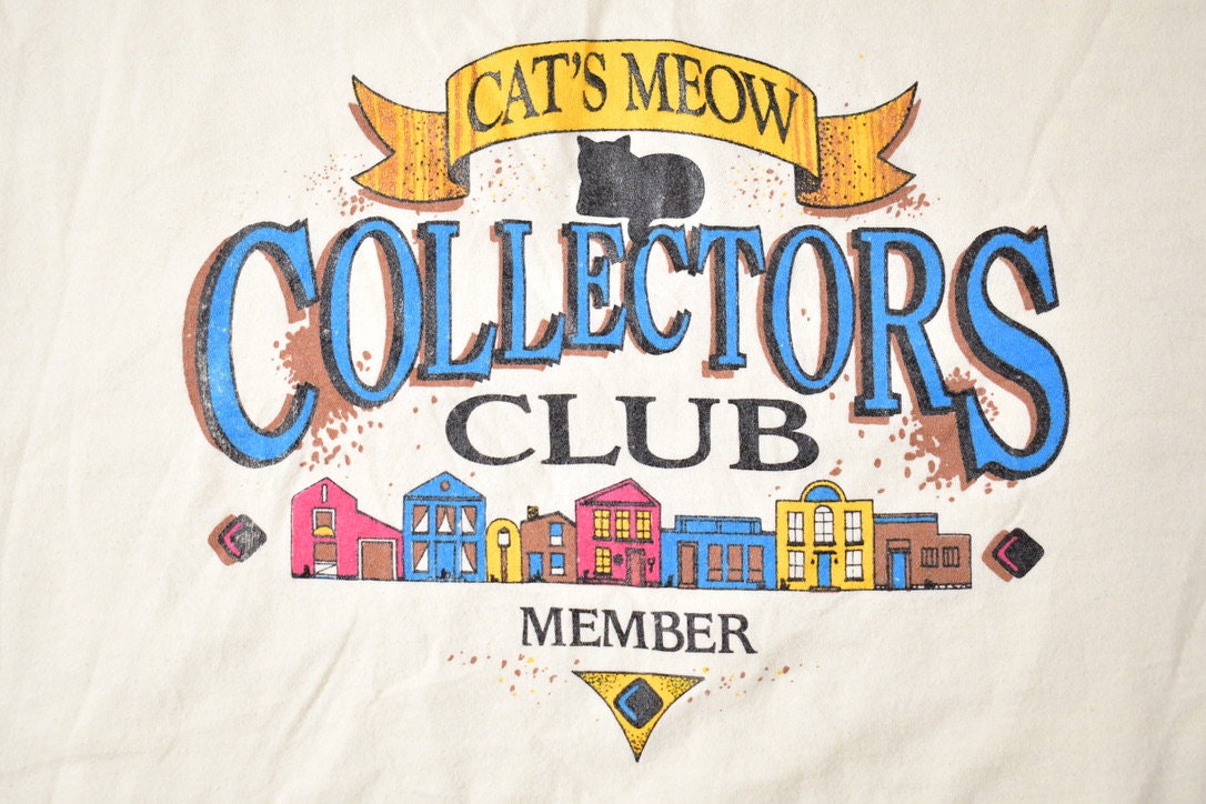 Vintage 1980s Cats Meow Collectors Club Graphic T-Shirt