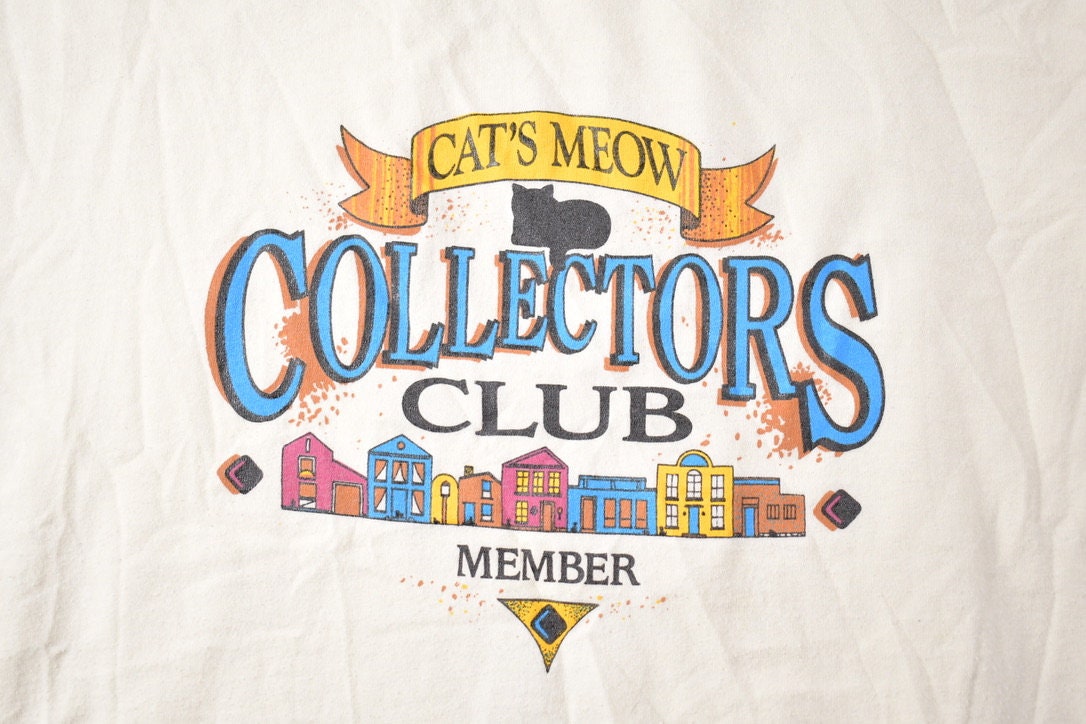 Vintage 1980s Cats Meow Collectors Club Graphic T-Shirt
