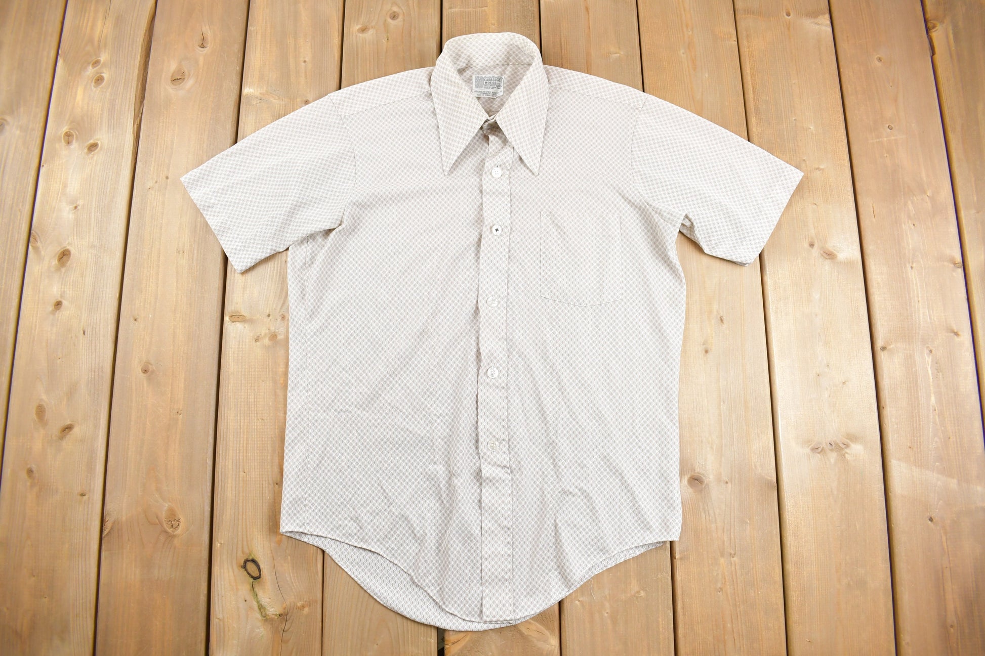 Vintage 1970s Carriage House Single Needle Button Up Shirt