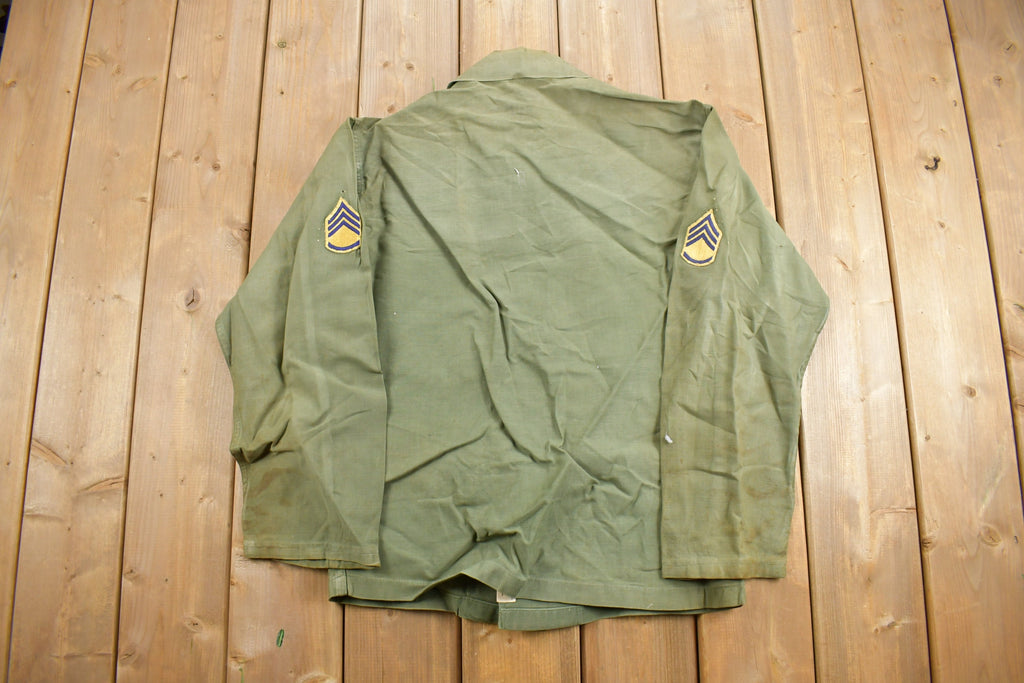 Vintage 1950s OG-107 US Air Force Military Sateen Shirt