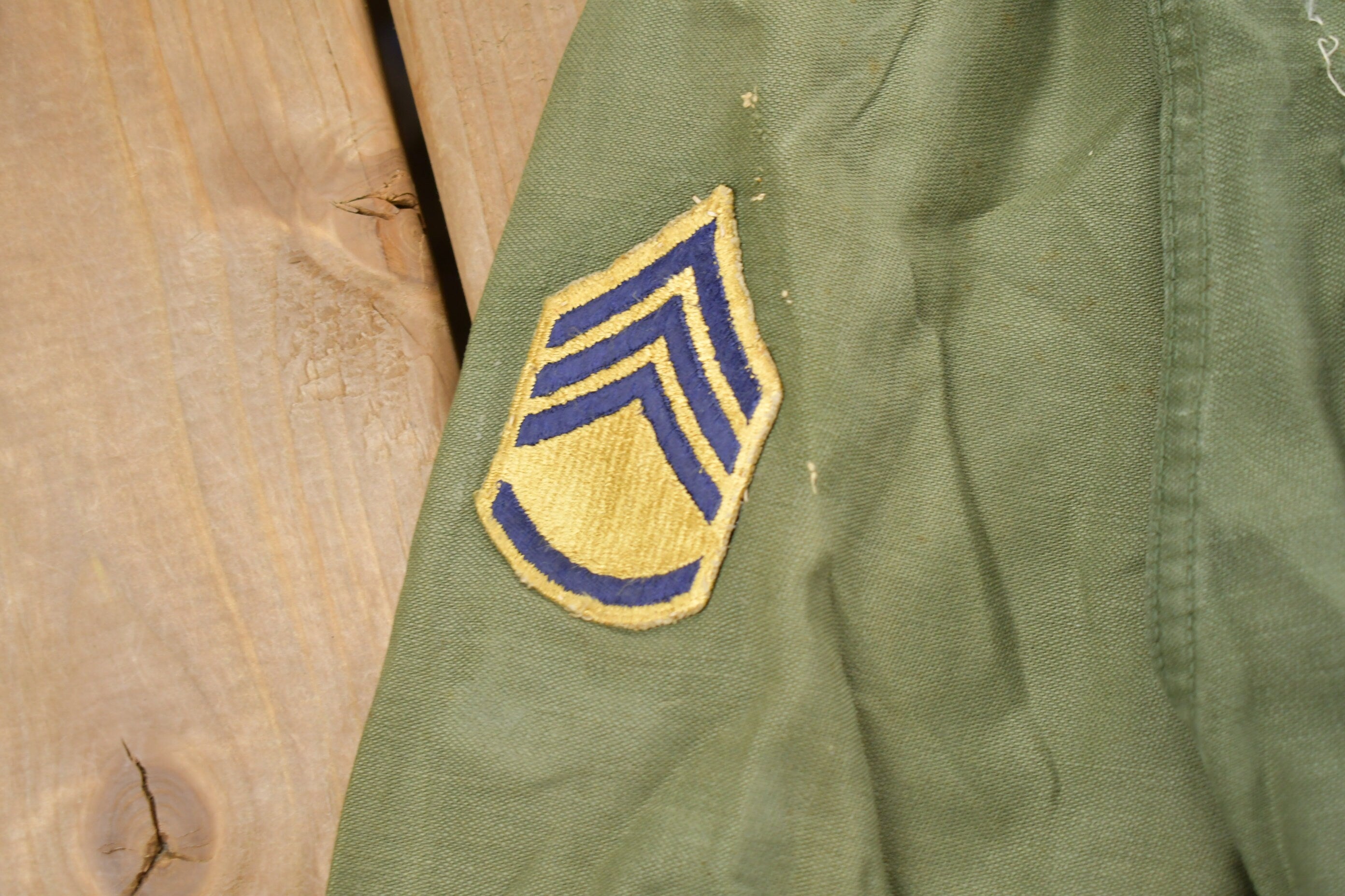 Vintage 1950s OG-107 US Air Force Military Sateen Shirt