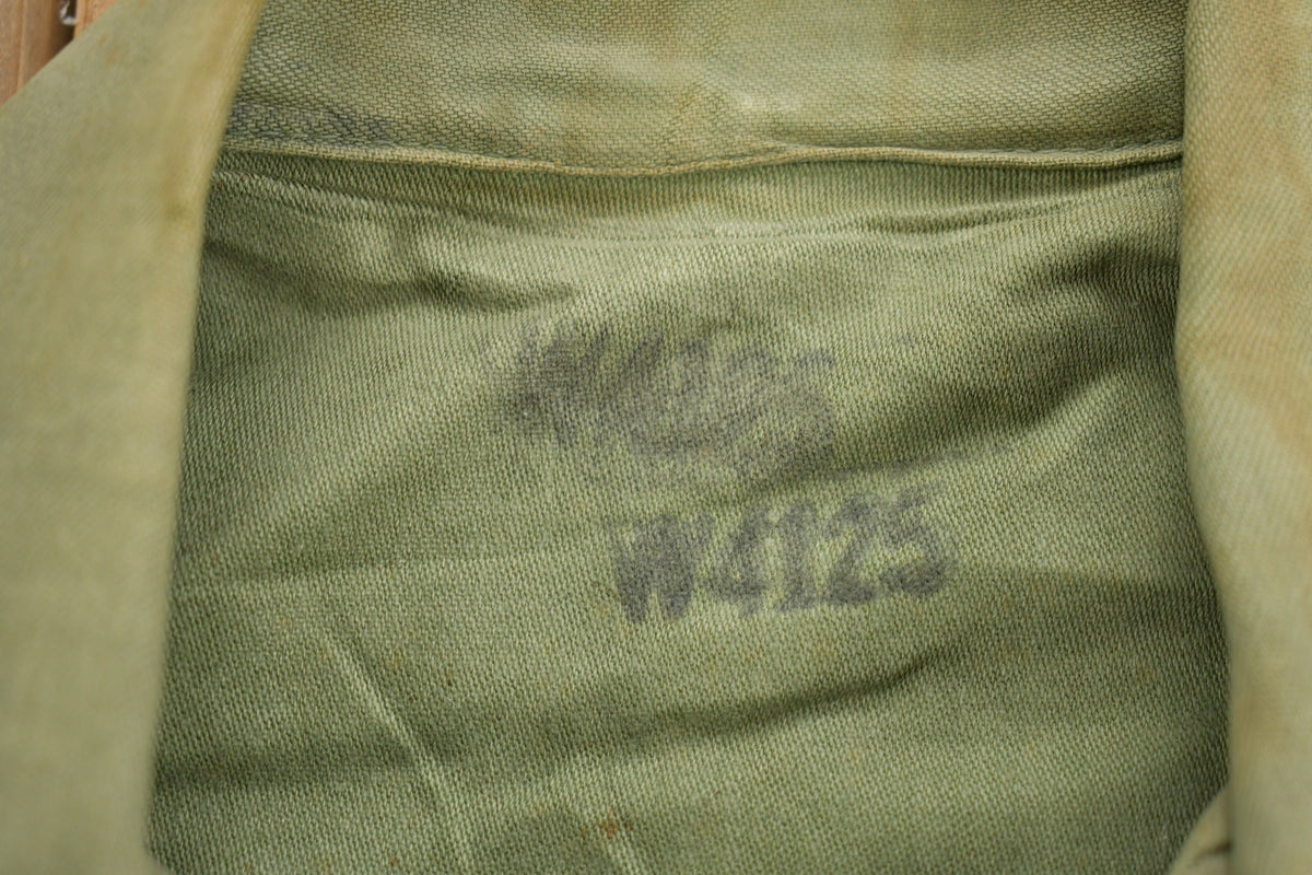 Vintage 1950s OG-107 US Air Force Military Sateen Shirt