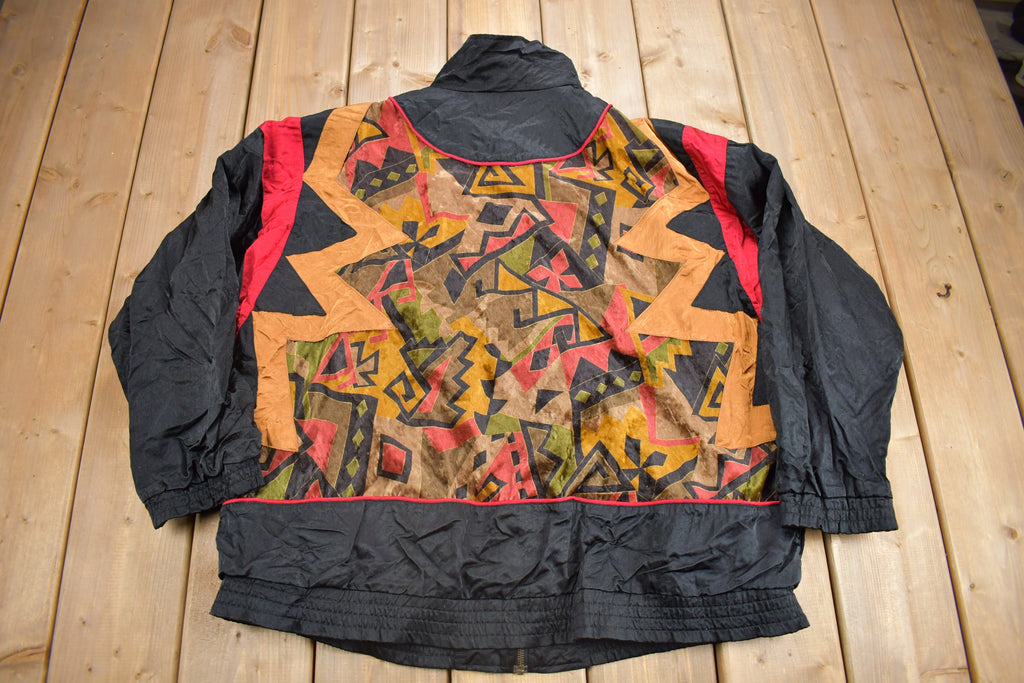Vintage 1990s Lady Lavon Abstract Windbreaker Jacket