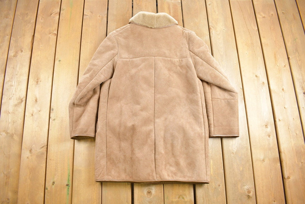 Vintage 1960s Downland Sheepskin Shearling Leather Coat