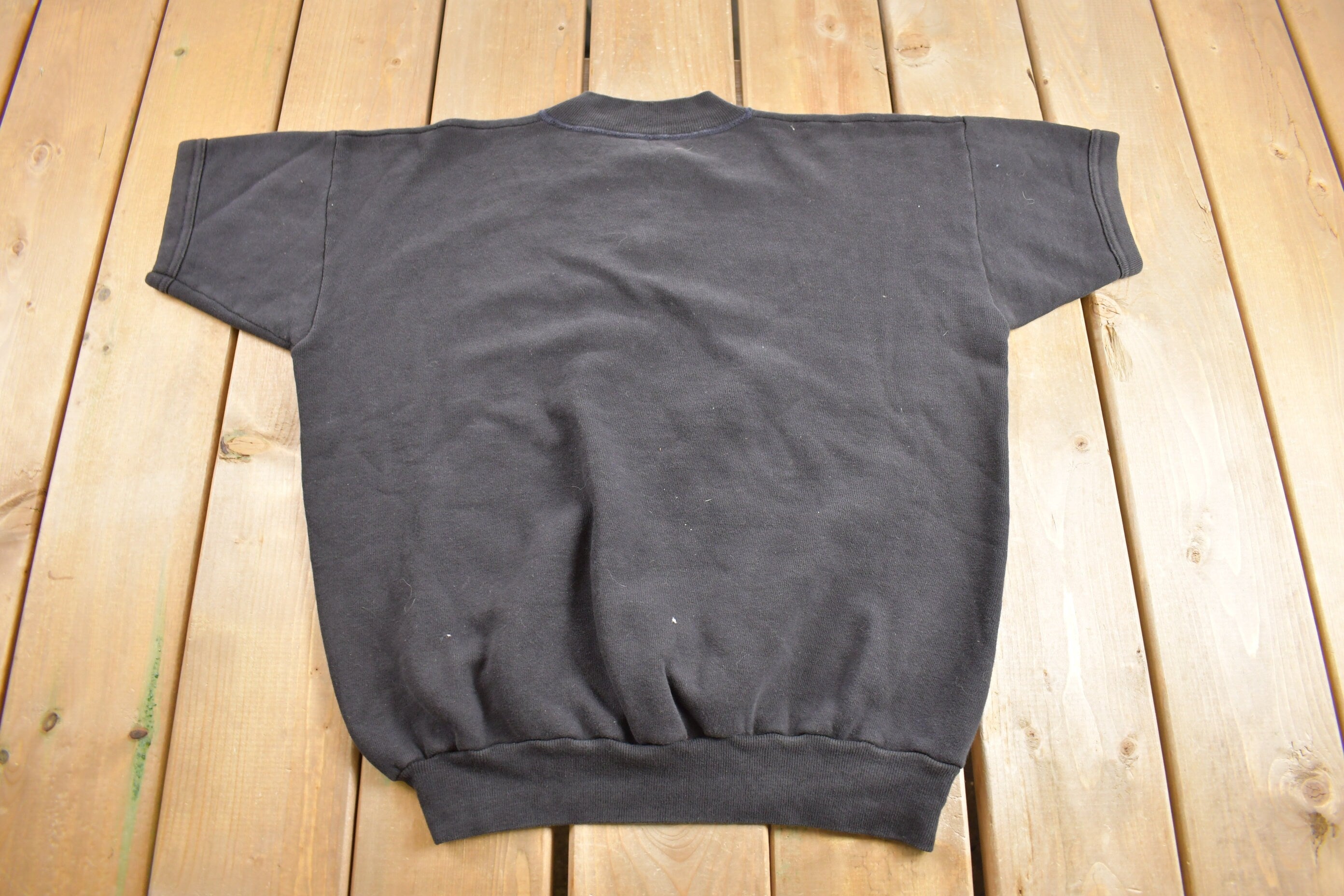 Vintage 1950s The saints Short Sleeve Quarter Zip Sweater