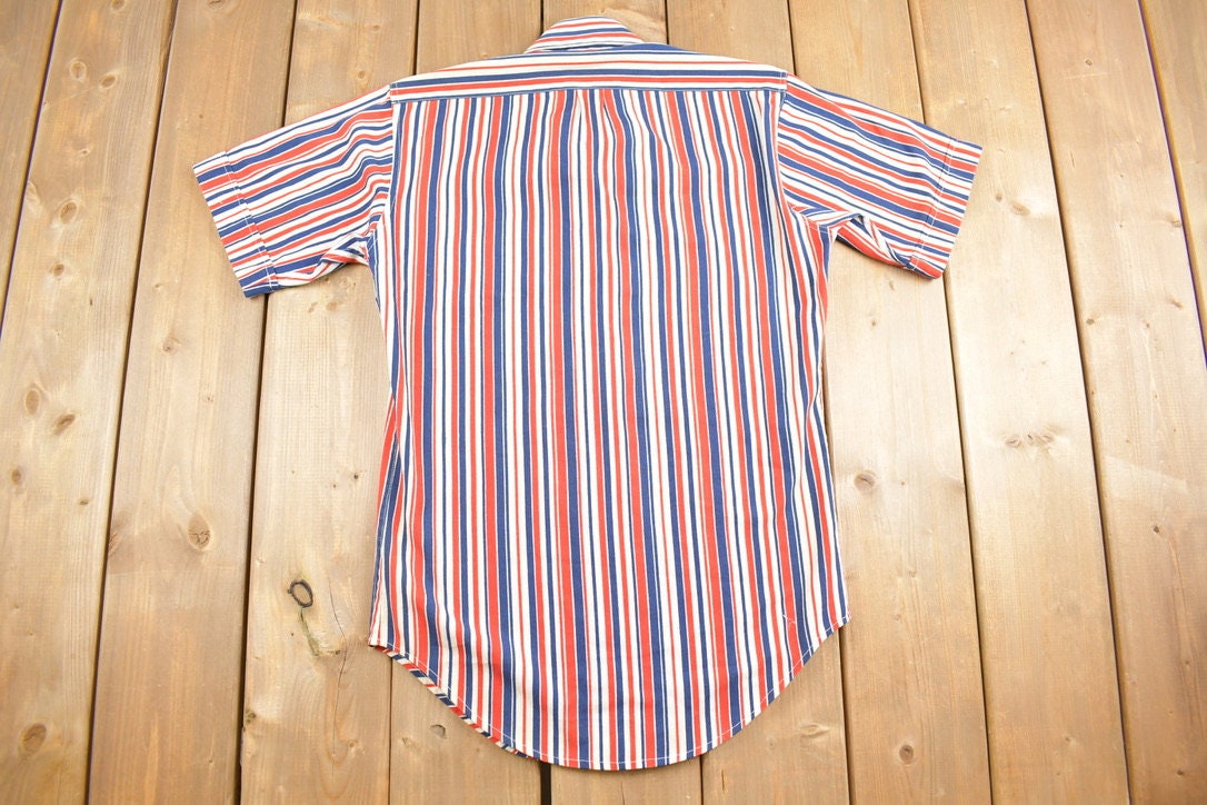 Vintage 1970s Striped Button Up Shirt