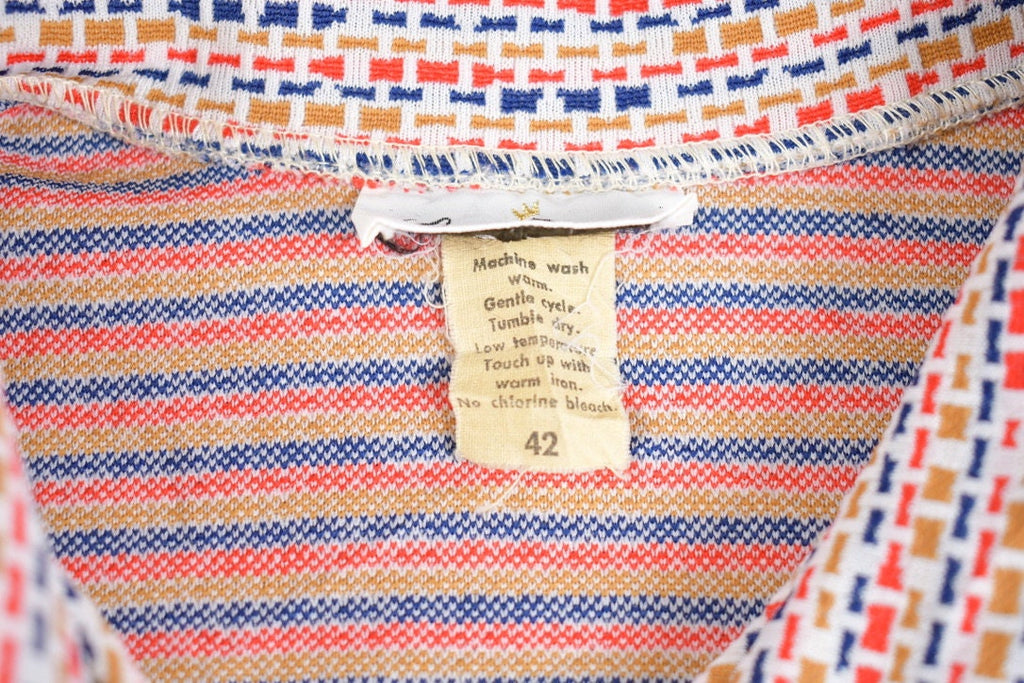 Vintage 1970s Lady Queen Wool Button Up Shirt