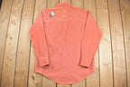Vintage 1980s Orvis Blank Peach Button Up Shirt