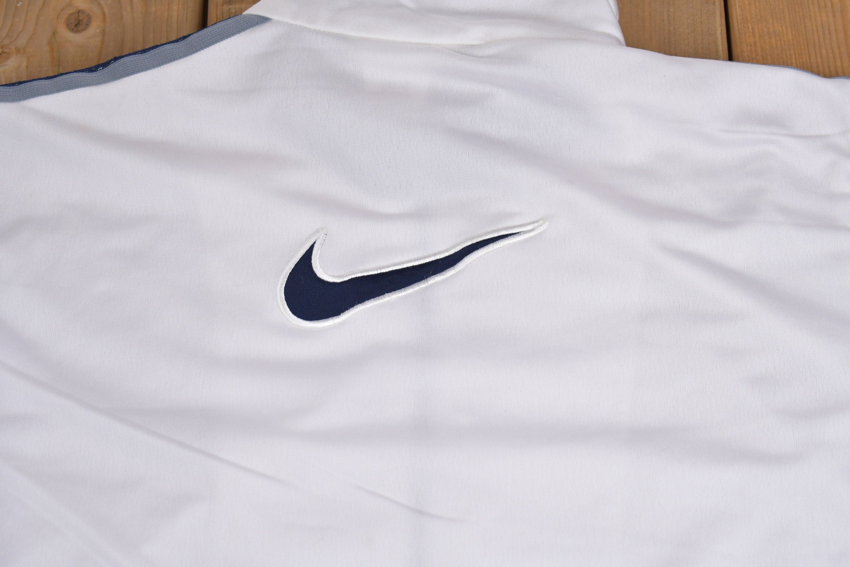 Vintage 1990s Nike Embroidered Mini Swoosh Zip Up Sweatshirt