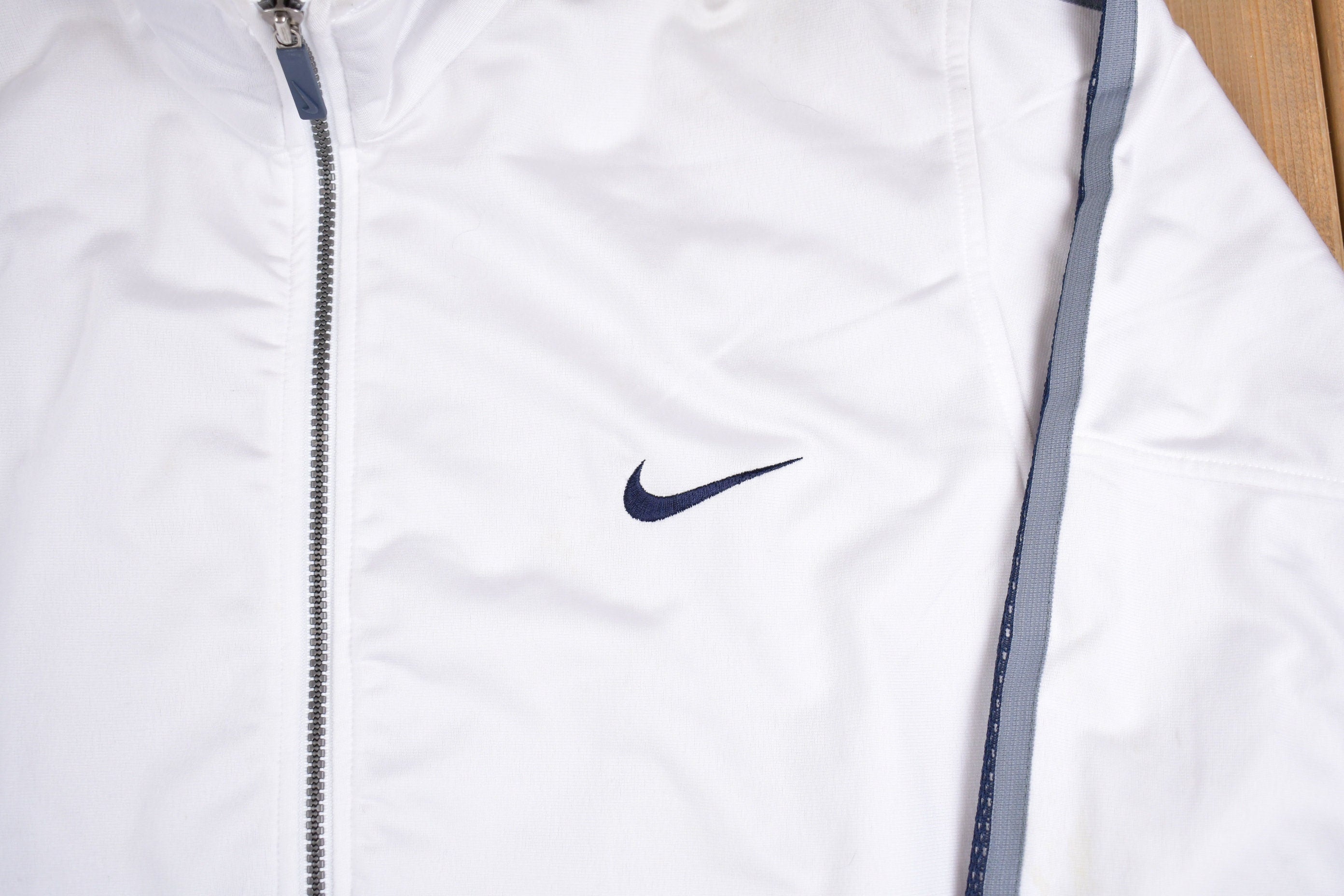 Vintage 1990s Nike Embroidered Mini Swoosh Zip Up Sweatshirt