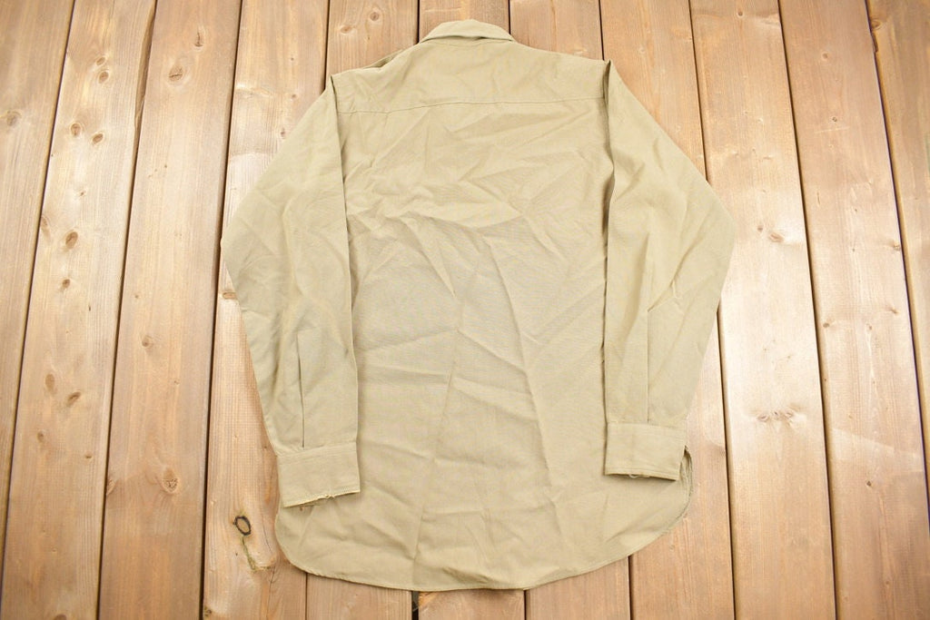 Vintage 1940s V Command Military Button Up Shirt